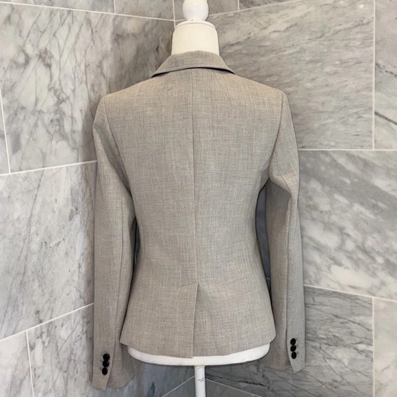 Banana Republic Jacket Blazer Womens Size 4 -2 Button Gray Textured - Picture 5 of 9